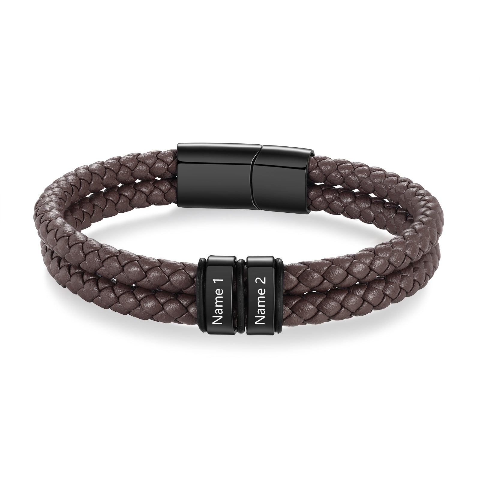 Custom Stainless Steal Leather Bracelet