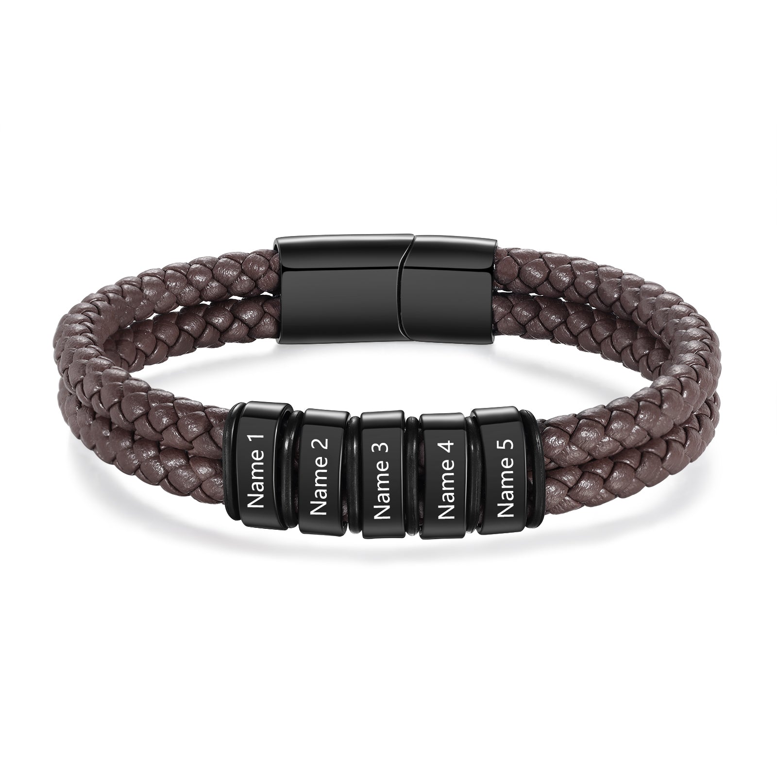 Custom Stainless Steal Leather Bracelet