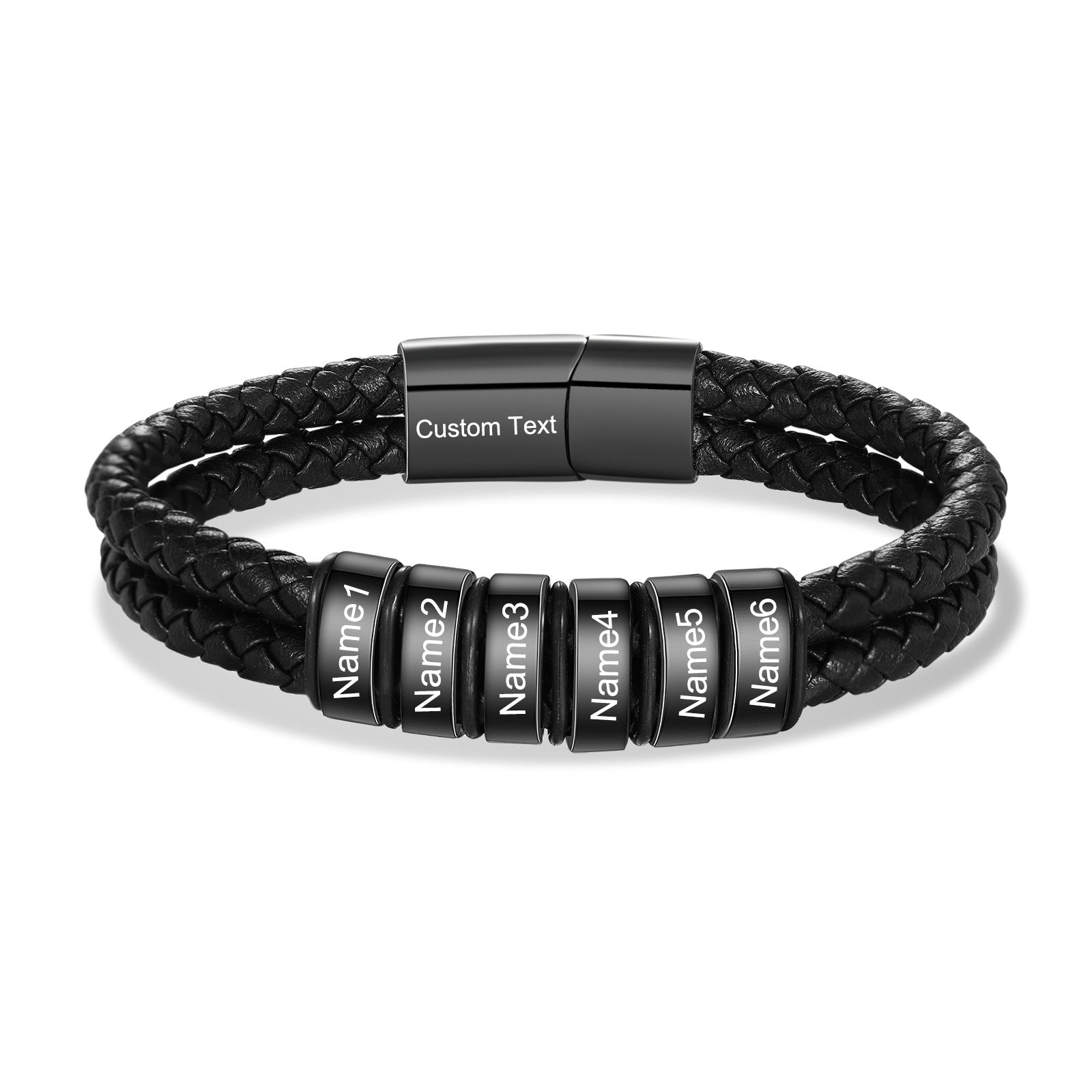 Custom Stainless Steal Leather Bracelet