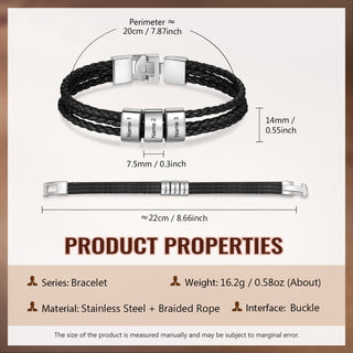 Custom Name Leather Bracket