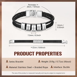 Custom Name Leather Bracket