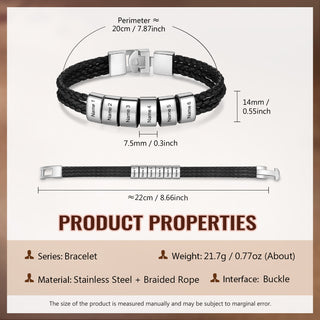 Custom Name Leather Bracket