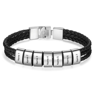 Custom Name Leather Bracket