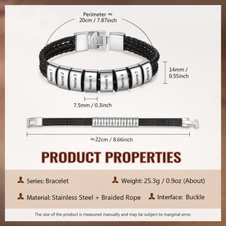 Custom Name Leather Bracket