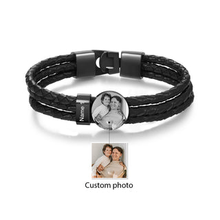 Custom Photo Leather Bracelet