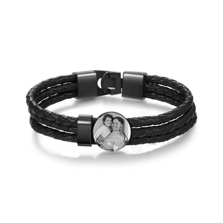 Custom Photo Leather Bracelet