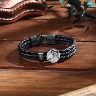 Custom Photo Leather Bracelet