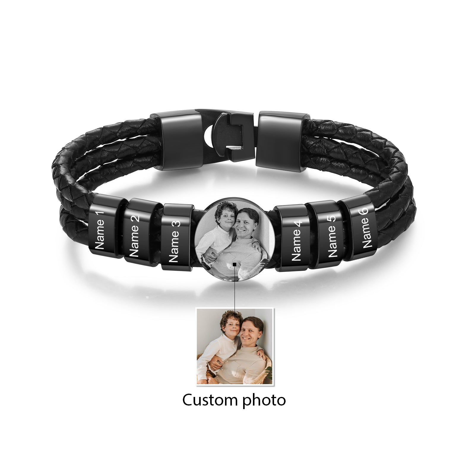 Custom Photo Leather Bracelet