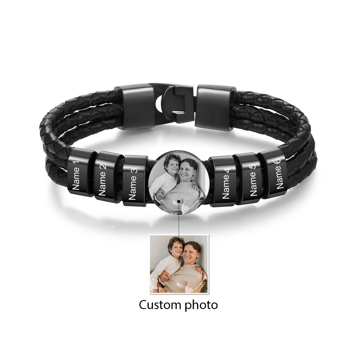 Custom Photo Leather Bracelet