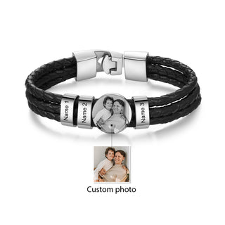 Custom Photo Leather Bracelet