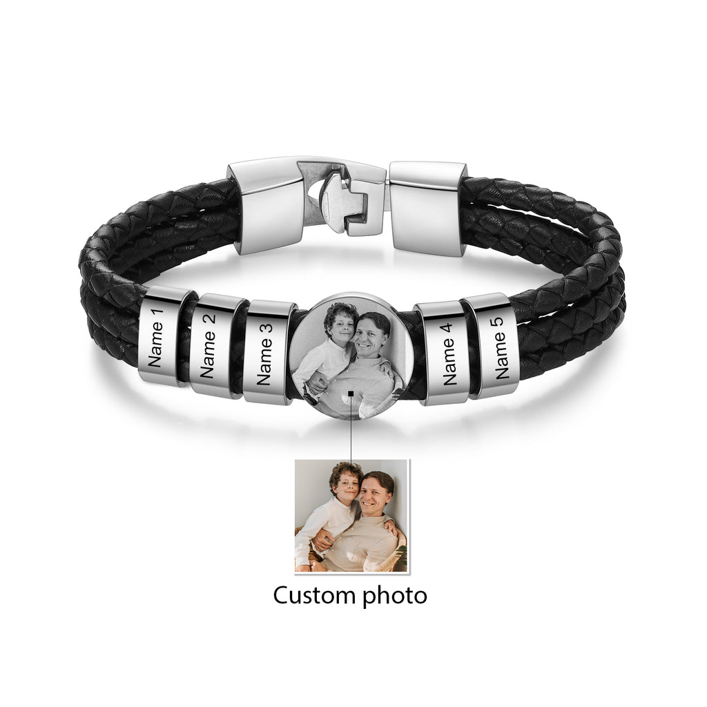 Custom Photo Leather Bracelet