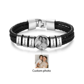 Custom Photo Leather Bracelet