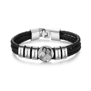 Custom Photo Leather Bracelet