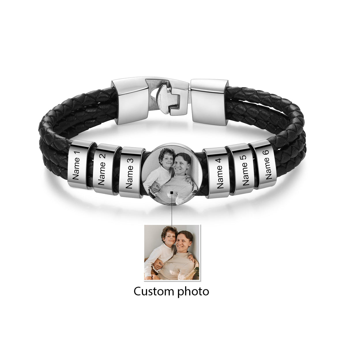 Custom Photo Leather Bracelet