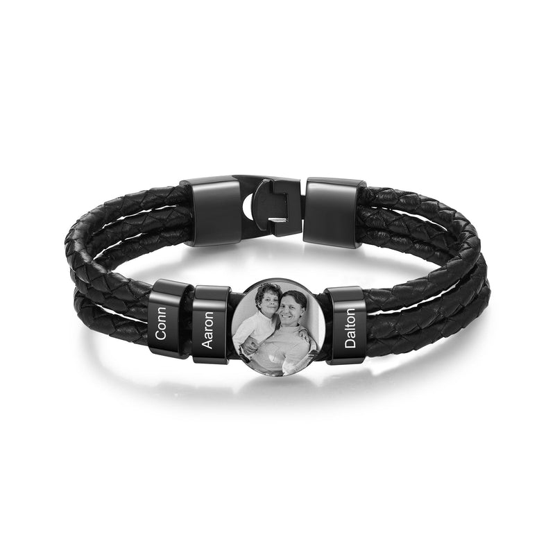 Custom Photo Leather Bracelet