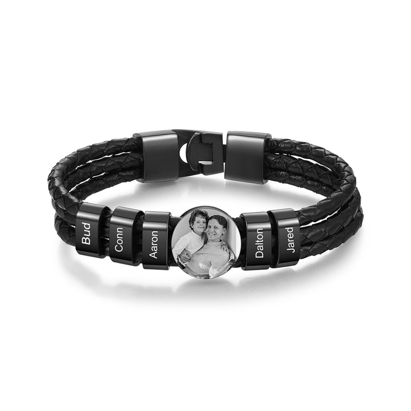 Custom Photo Leather Bracelet