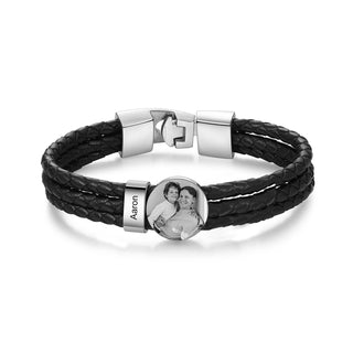 Custom Photo Leather Bracelet