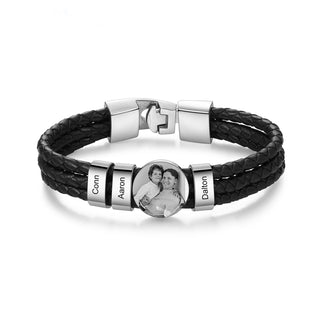 Custom Photo Leather Bracelet