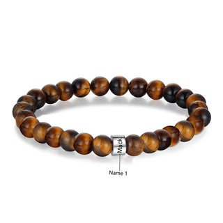 Custom Name Tiger eye stone bracelet