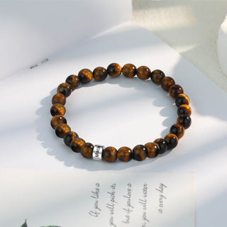 Custom Name Tiger eye stone bracelet
