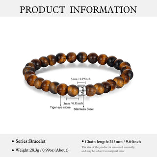 Custom Name Tiger eye stone bracelet