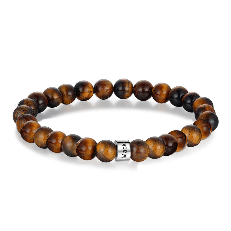 Custom Name Tiger eye stone bracelet