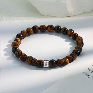 Custom Name Tiger eye stone bracelet
