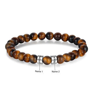 Custom Name Tiger eye stone bracelet