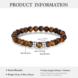 Custom Name Tiger eye stone bracelet