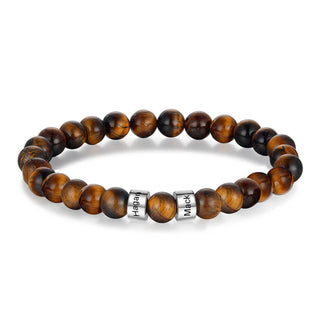 Custom Name Tiger eye stone bracelet