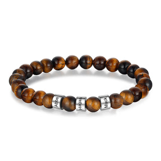 Custom Name Tiger eye stone bracelet