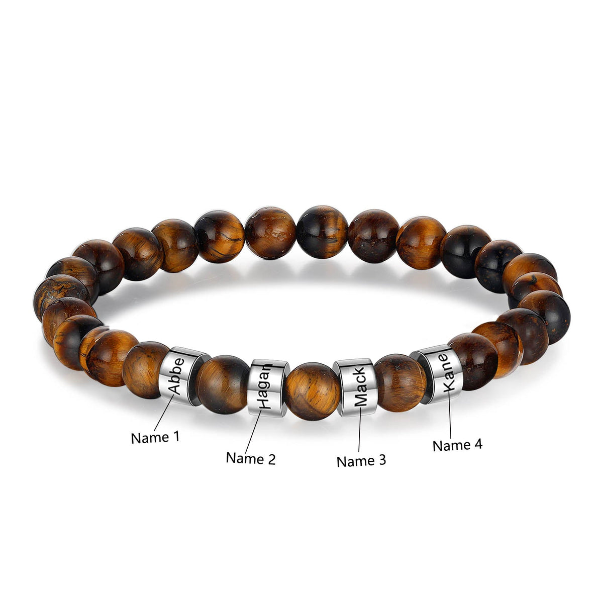Custom Name Tiger eye stone bracelet