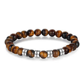 Custom Name Tiger eye stone bracelet