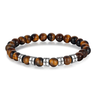 Custom Name Tiger eye stone bracelet
