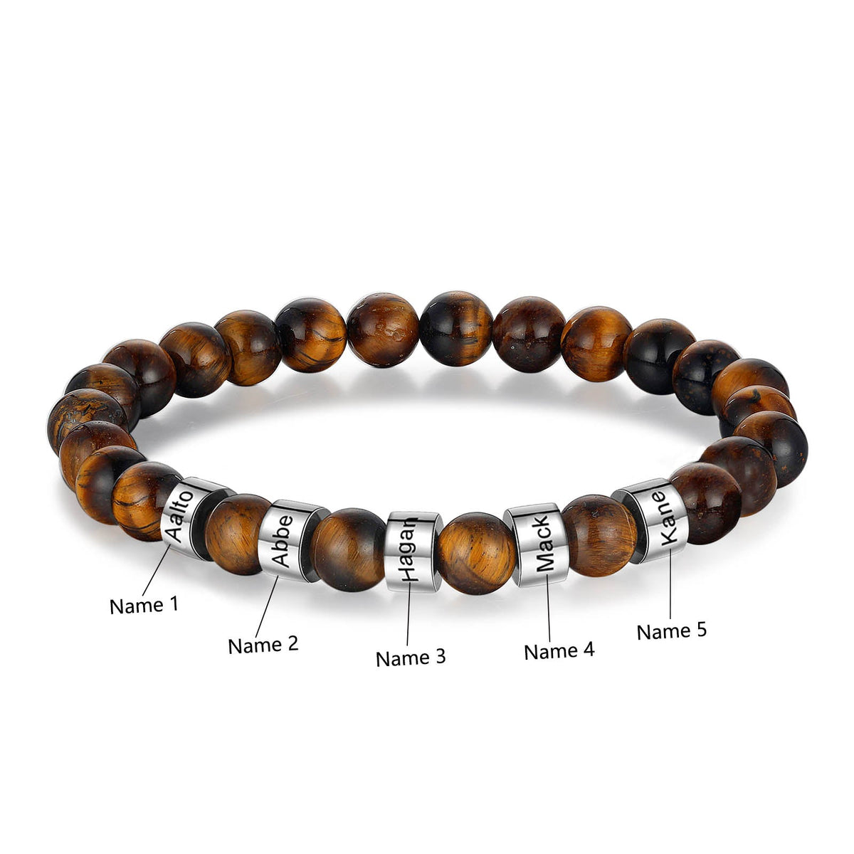 Custom Name Tiger eye stone bracelet