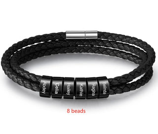 Custom Name Leather Bracelet