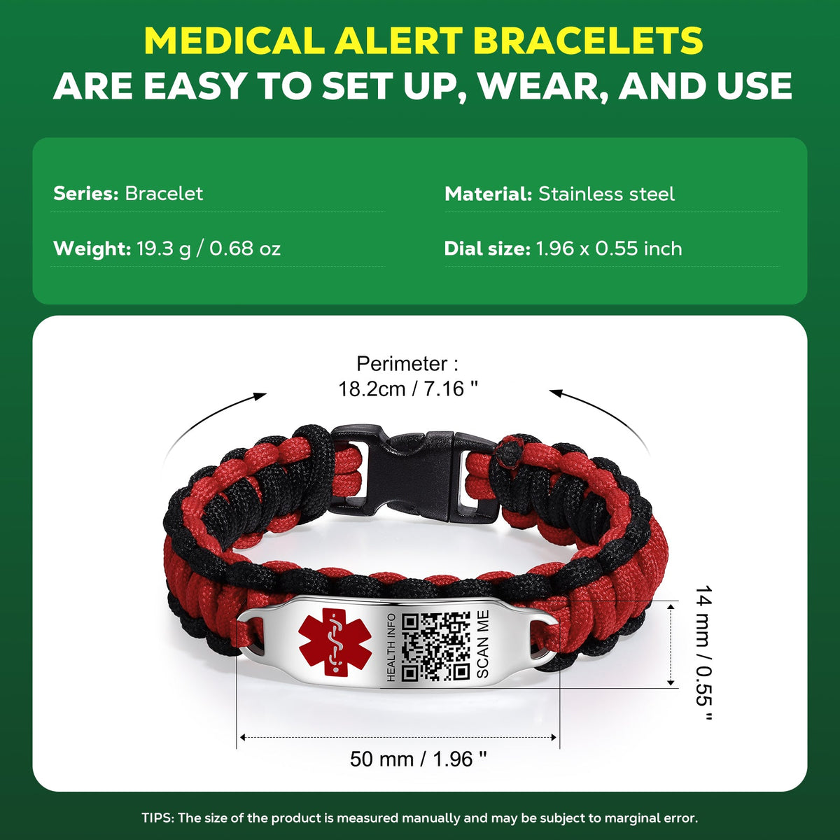 Custom Code Medical Bracelet