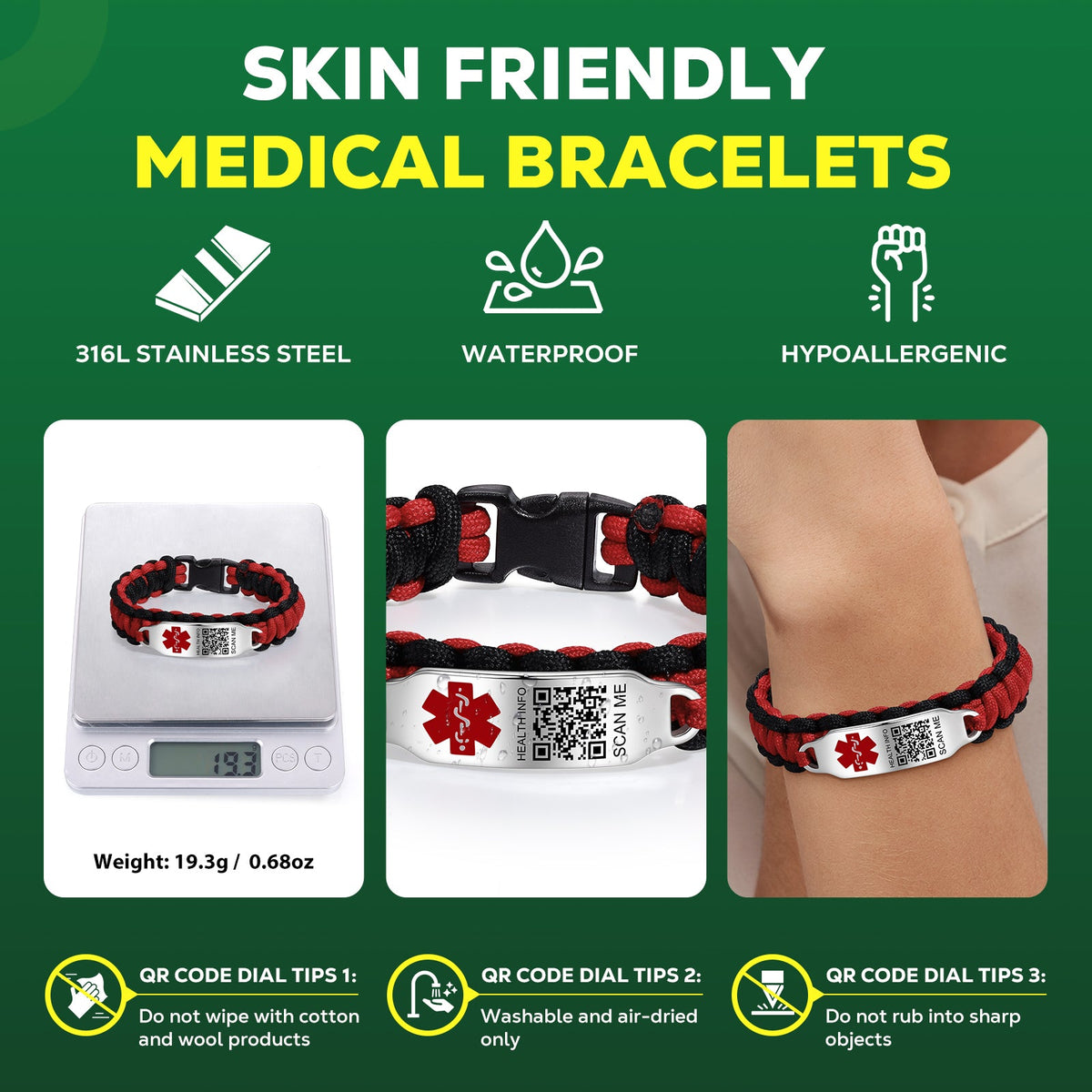 Custom Code Medical Bracelet