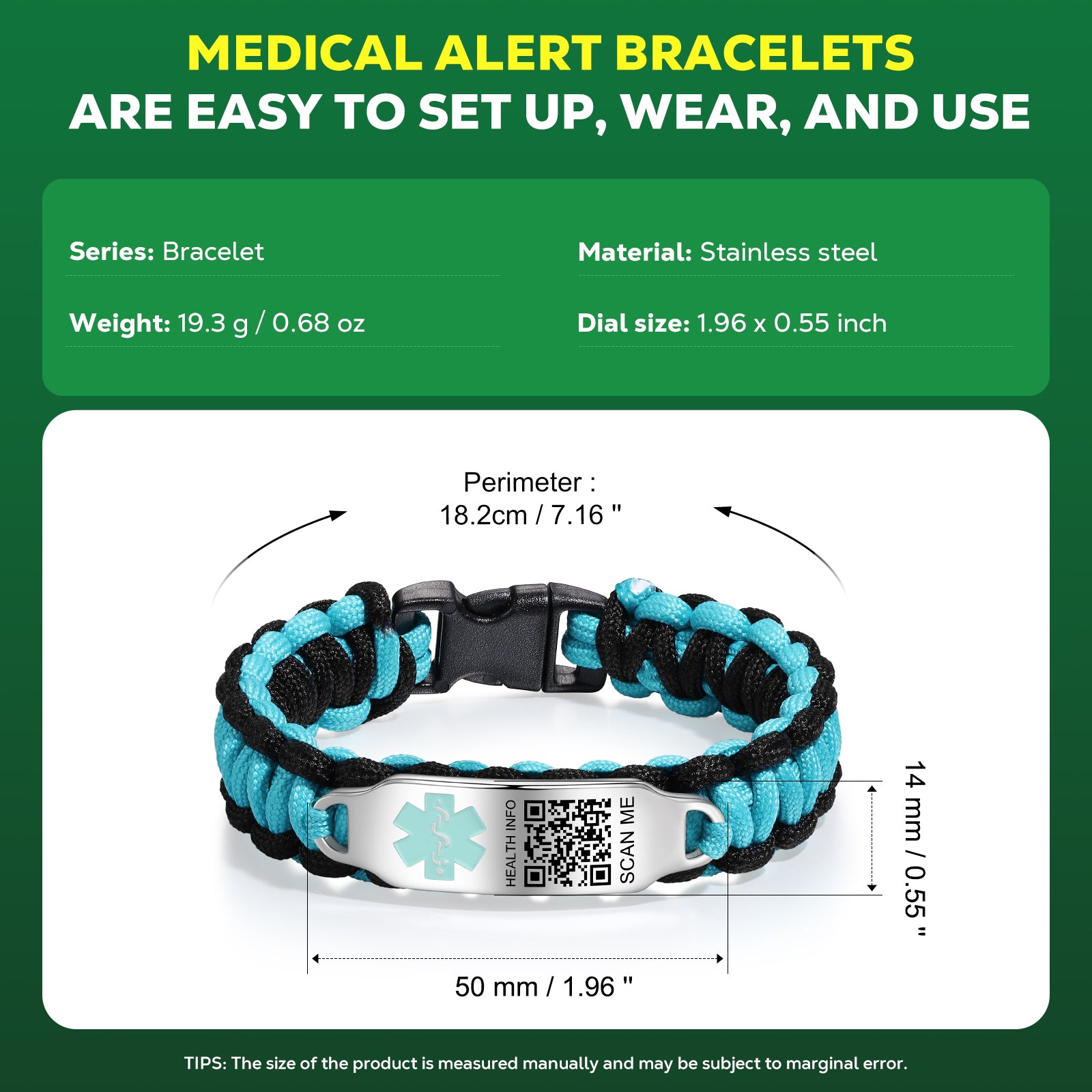 Custom Code Medical Bracelet