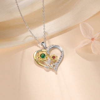 925 Sterling Silver Custom Birthstone necklace