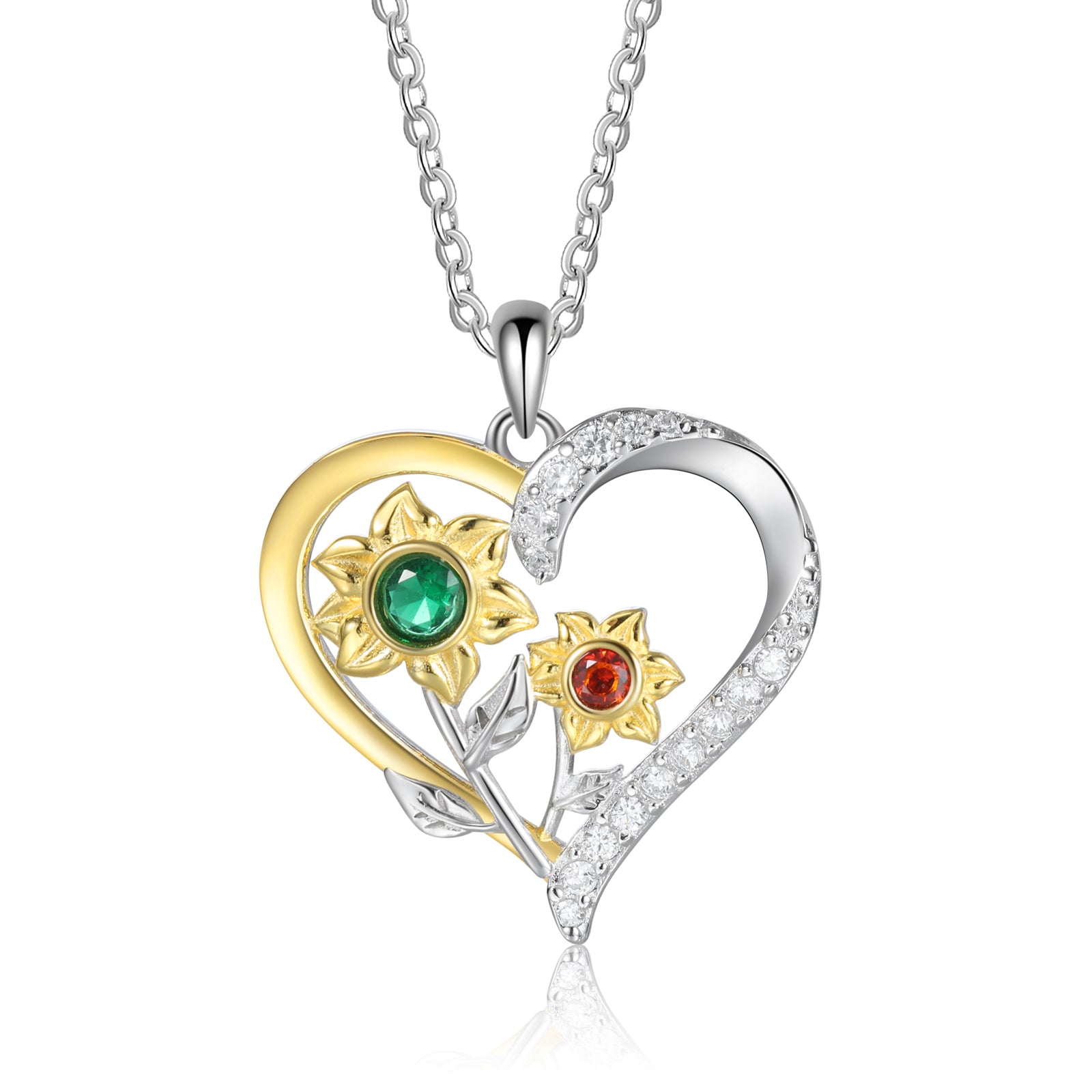 925 Sterling Silver Custom Birthstone necklace