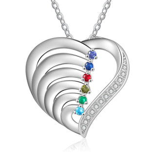 925 Sterling Silver Custom Birthstone necklace