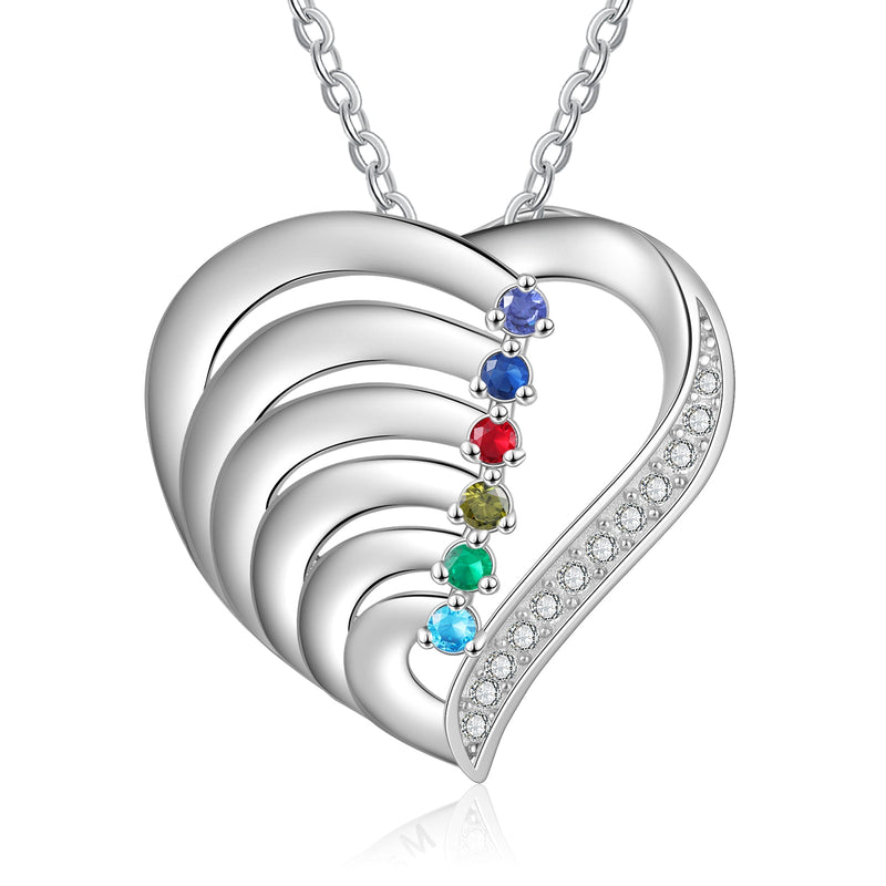 925 Sterling Silver Custom Birthstone necklace
