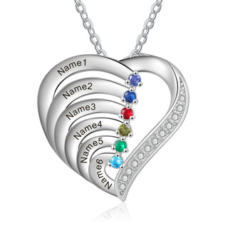 925 Sterling Silver Custom Birthstone necklace