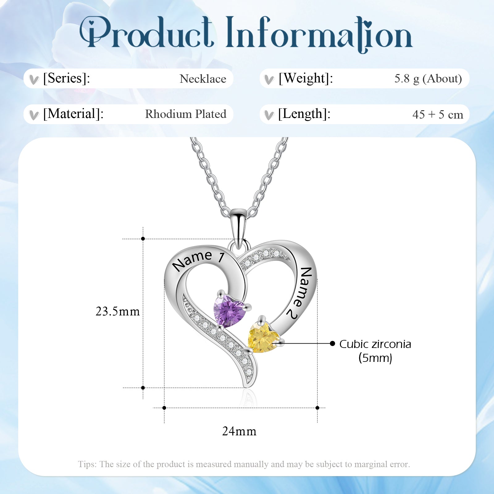 Custom Birthstone Necklace