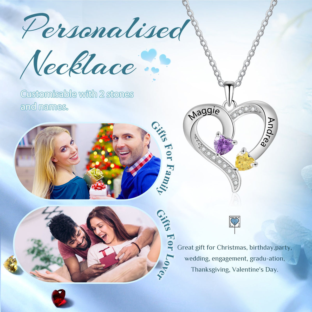 Custom Birthstone Necklace