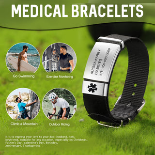 Custom Text Medical Bracelet