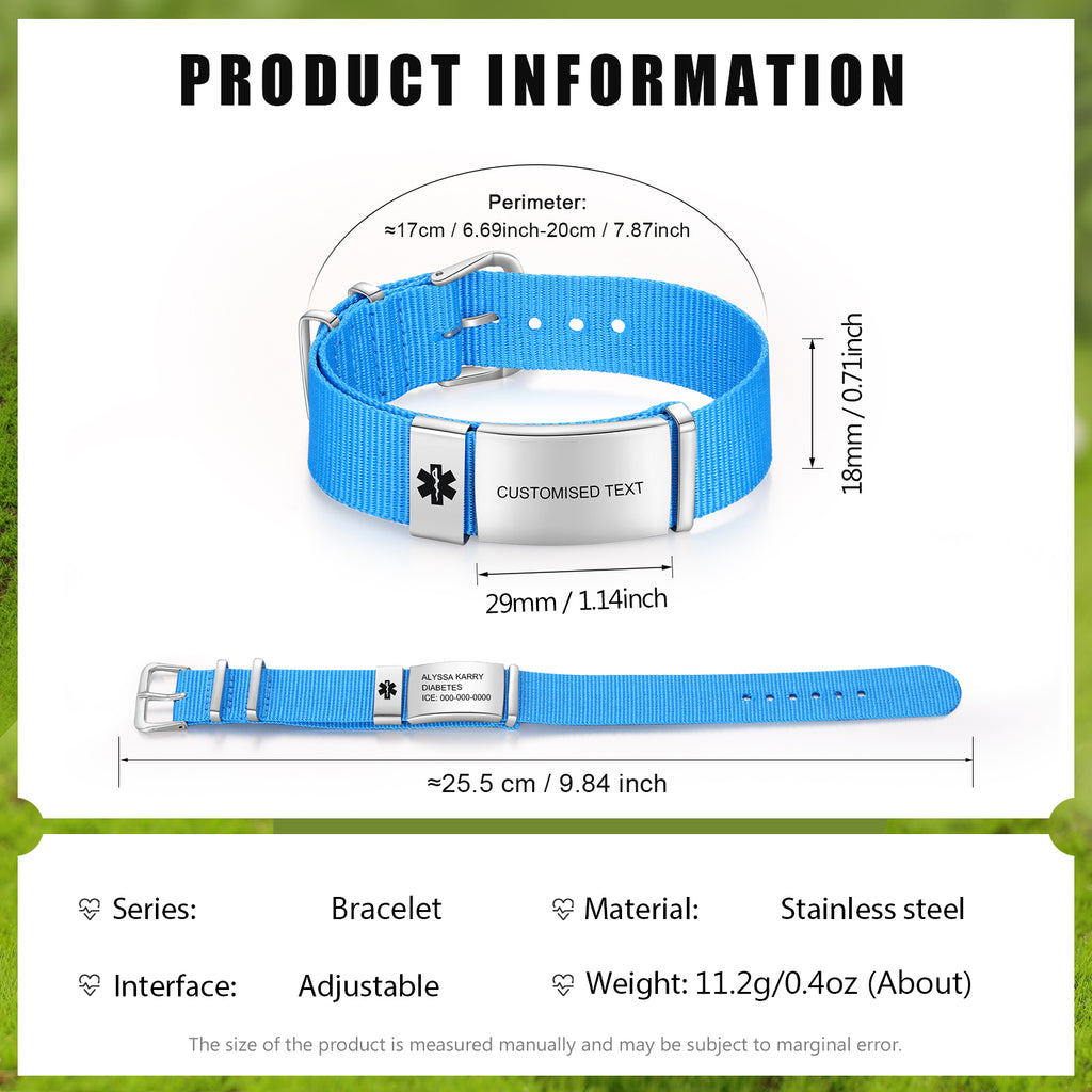 Custom Text Medical Bracelet