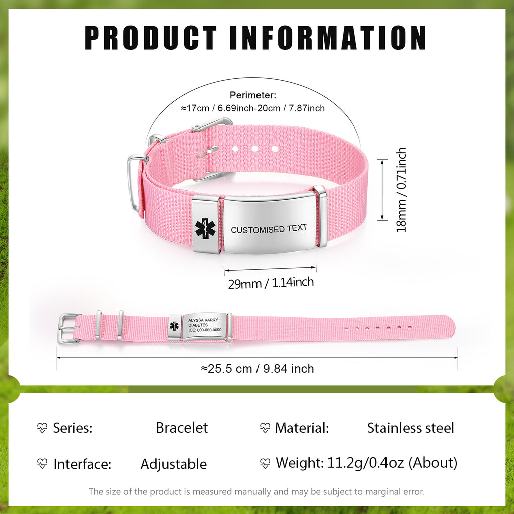 Custom Text Medical Bracelet