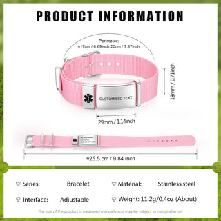 Custom Text Medical Bracelet